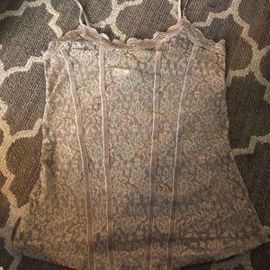 vintage brown sheet lace tank top camisole corset bustier grunge lingerie